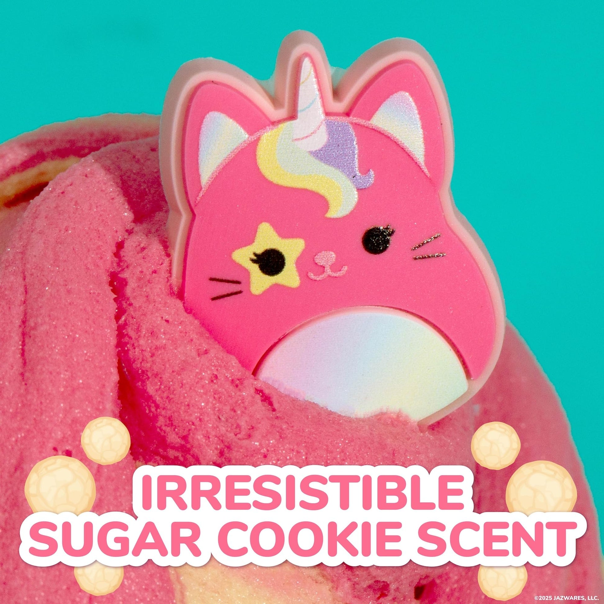 Original Squishmallows Scented Slime Jar, Sugar Cookie, Sienna the Caticorn