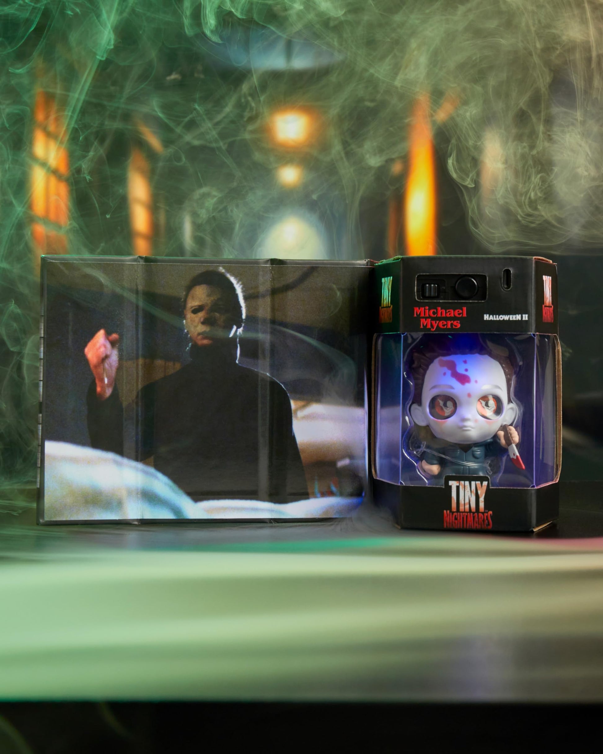 Tiny Nightmares 3-inch Black Light Edition Collectible Michael Myers Figure, Amazon Exclusive, Toy for Fans, Teenagers, Adults. Boys, Girls, Ages 14