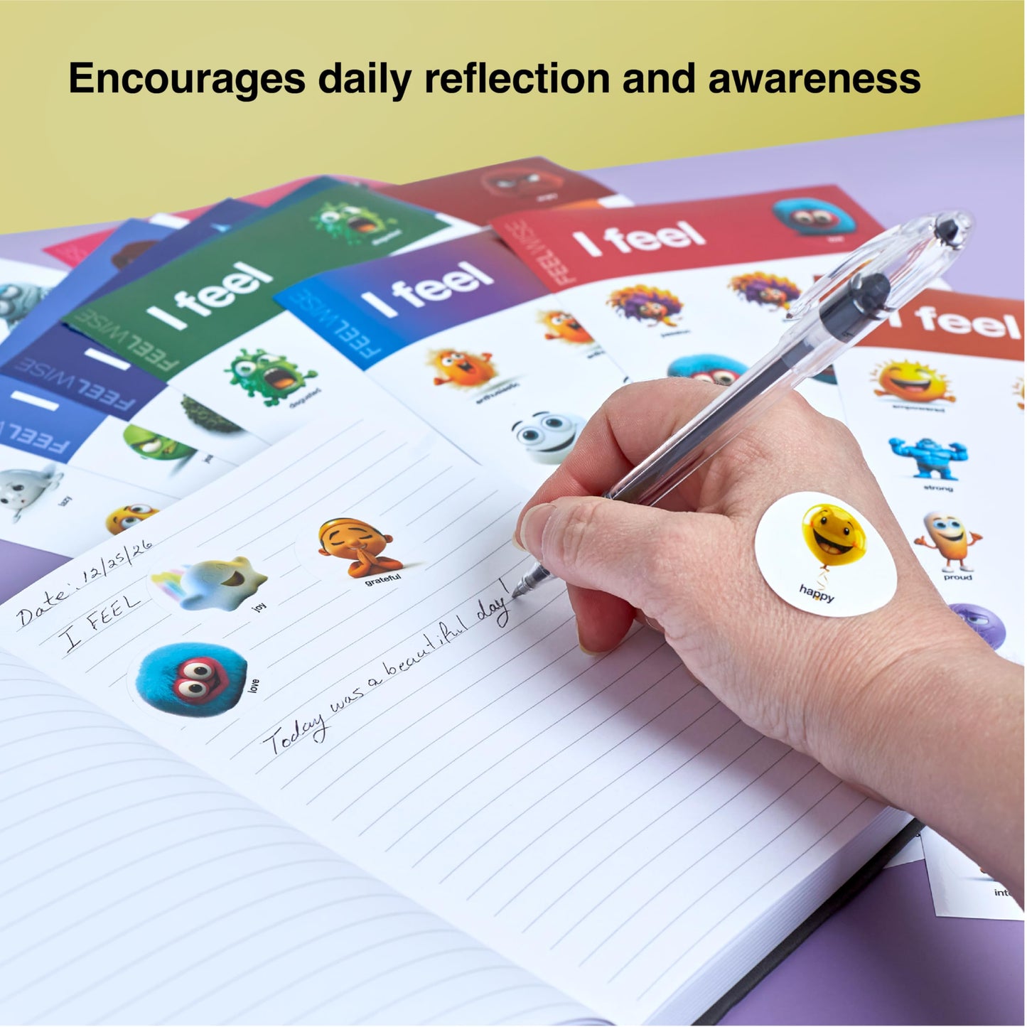Emotional Intelligence Sticker Pack - Educational Emotion Expression Stickers, SEL Social Emotional Learning Tools, Visual Feeling Labels