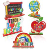 5Pcs Teacher Appreciation Table Decorations Teacher Appreciation Centerpieces Thank You Centerpieces for Wooden Thank You Best Teacher Centerpieces