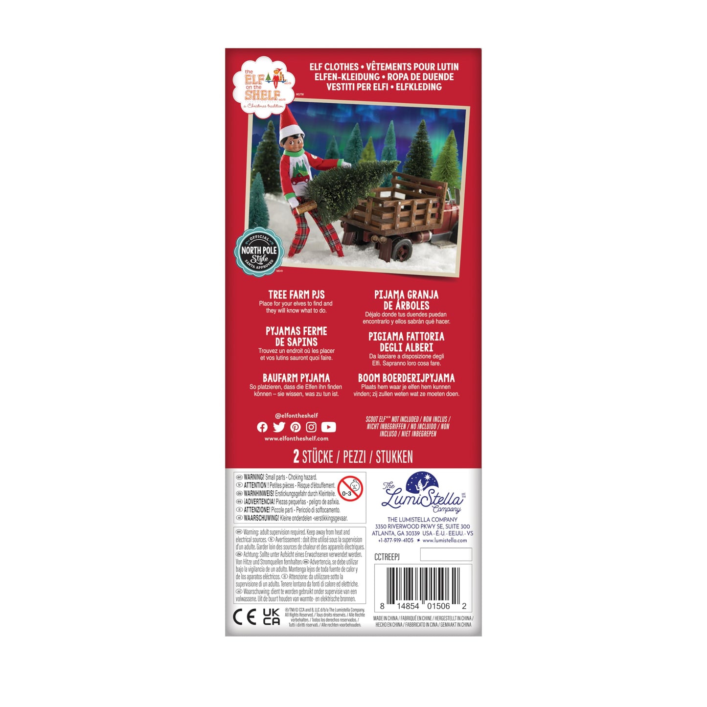 The Elf on the Shelf Scout Elf Box Set (Blue Eyed Boy), Storybook and Tree Farm PJs Pajamas Accessory [Multi-Item Bundle]