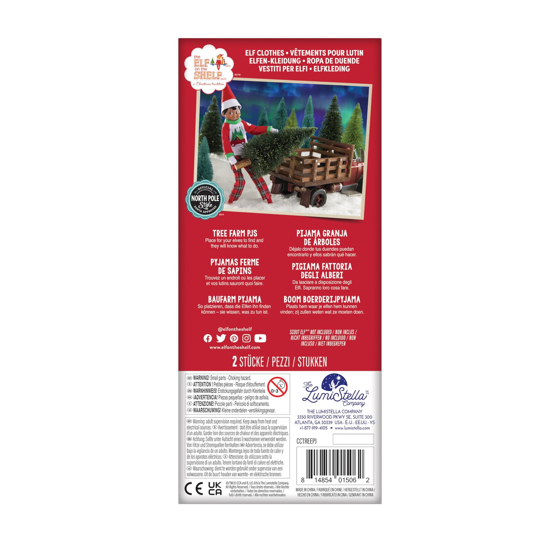 The Elf on the Shelf Scout Elf Box Set (Blue Eyed Boy), Storybook and Tree Farm PJs Pajamas Accessory [Multi-Item Bundle]