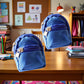 2Pcs Blue Mini Doll Backpack Bag Model Accessory for 1/6 Scale Décor,Simulation Mini School Bag Model,Accessories
