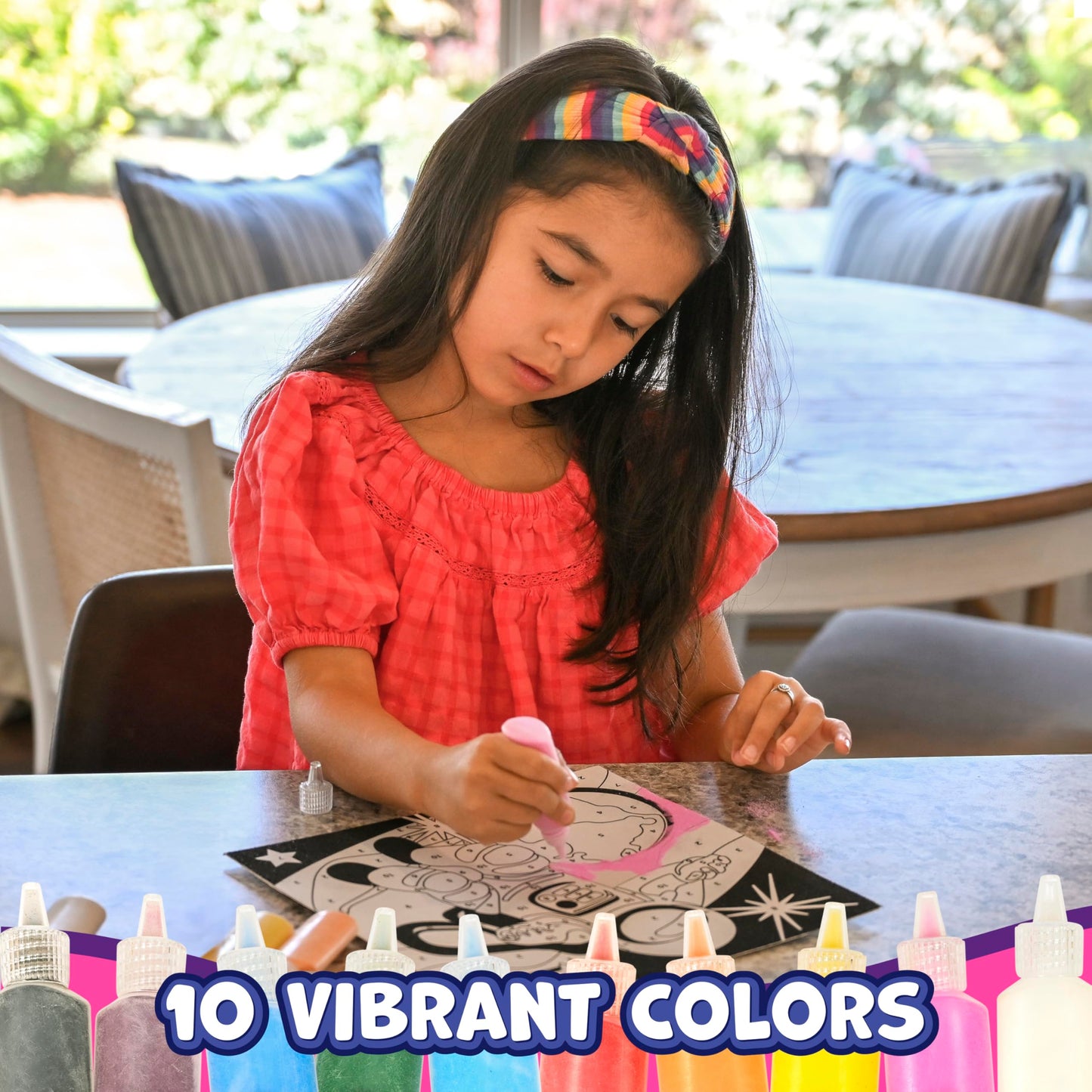 READY 2 LEARN Sand Art Painting | Space | 4 Outer Space Sand Art Pictures | 10 Colors | Sand Art Kits for Kids Ages 4-8