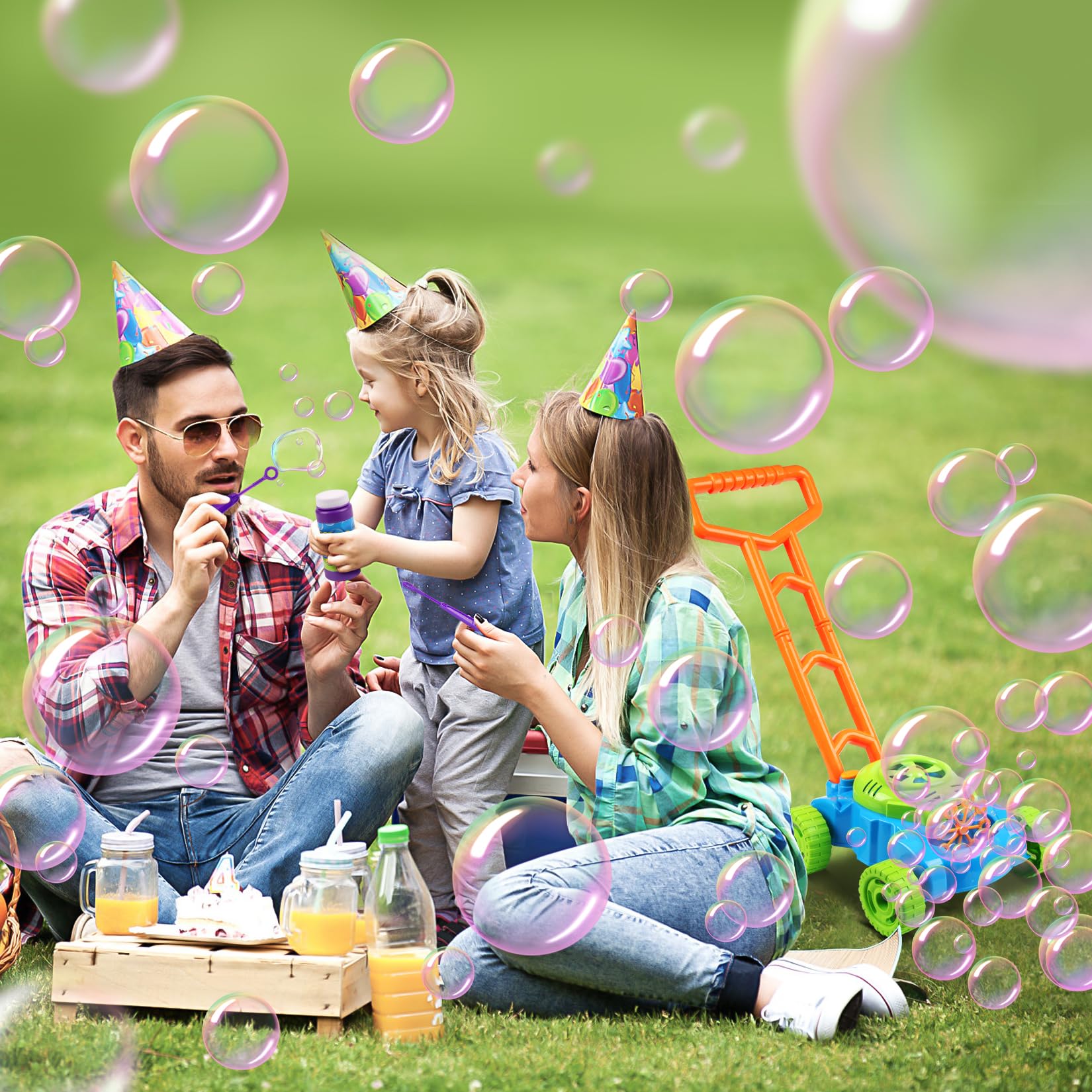 Lydaz Bubble Lawn Mower Toddler Toys, Bubble Machine Outdoor Garden Toys