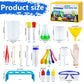 33PCS Plastic Lab Science Experiments Beakers Test Tubes Set