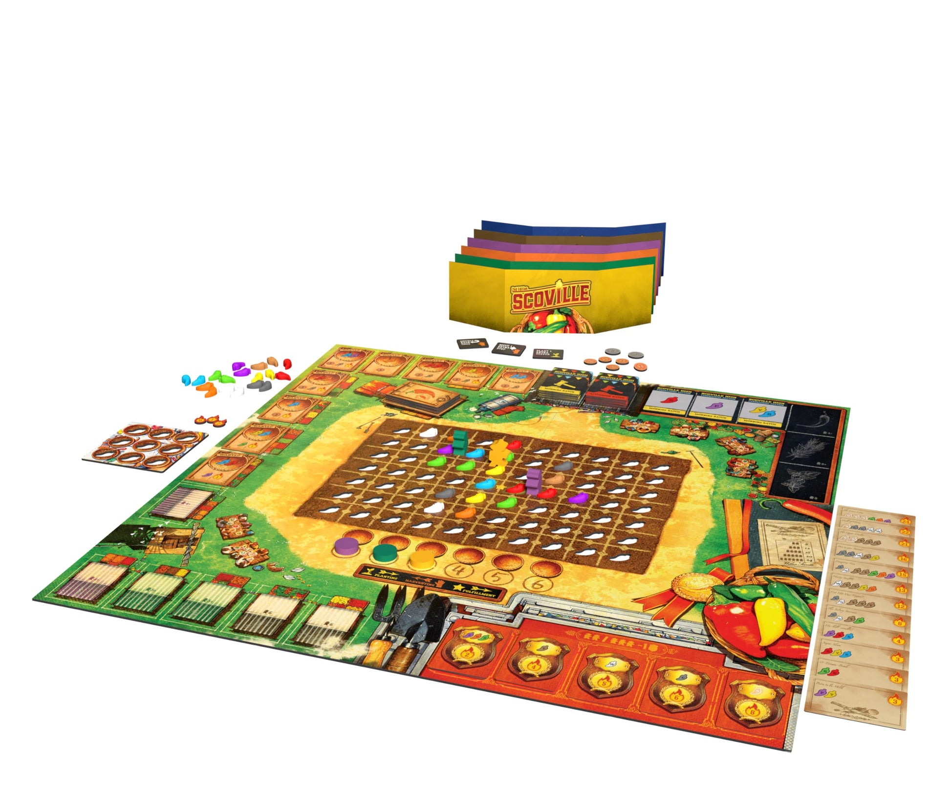 Trick Or Treat Studios, Scoville 2E - Revitalized Hot & Spicy Strategy Farming Board Game - for 1 to 6 Players Ages 14+
