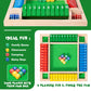 Shut The Box Dice Game,8 Dice 4 Players Wooden Board Table Math Skills Game with Drop it Game Instructions for Kids Adults Easy to Learn, Family