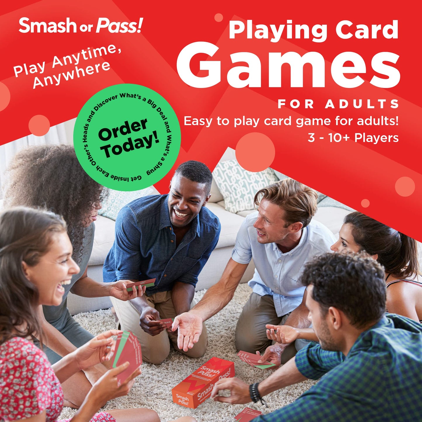 Bold. Smash or Pass: The Hilarious Game Night Adult Card Game - 3-20 Players - Fun Card Games and Party Card Game for Adults - Perfect for Girls