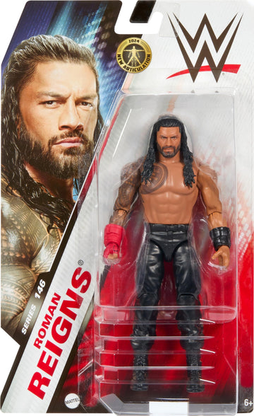 Mattel WWE Action Figure, Series #146 Roman Reigns 6-inch Collectible with 10 Articulation Points & Life-Like Look