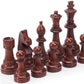 Vamslove Wooden Chess Pieces Large 4.5'' King Set of 32 Luxury Staunton Wood Chessmen for Chess Game Board (Chess Pieces Only), Velvet Storage Bags