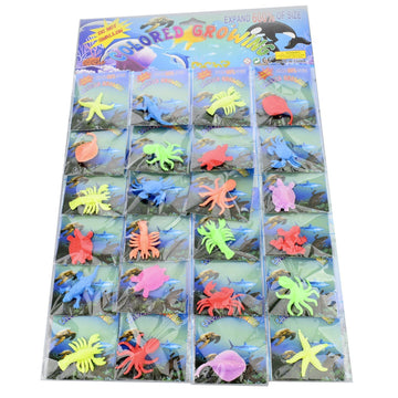 Funlop 24 Pack Sensory Jelly Water Growing Sea Life Creatures Animals, Amazing, Fun, Educational, Learning Toy for Children Boys and Girls (24