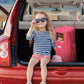 Badger Basket Doll Travel Case with Bed, Blanket, Pillow, Mesh Storage & Peek-a-Boo Window - Fits Girl Dolls - Portable Luggage Carrier with Straps
