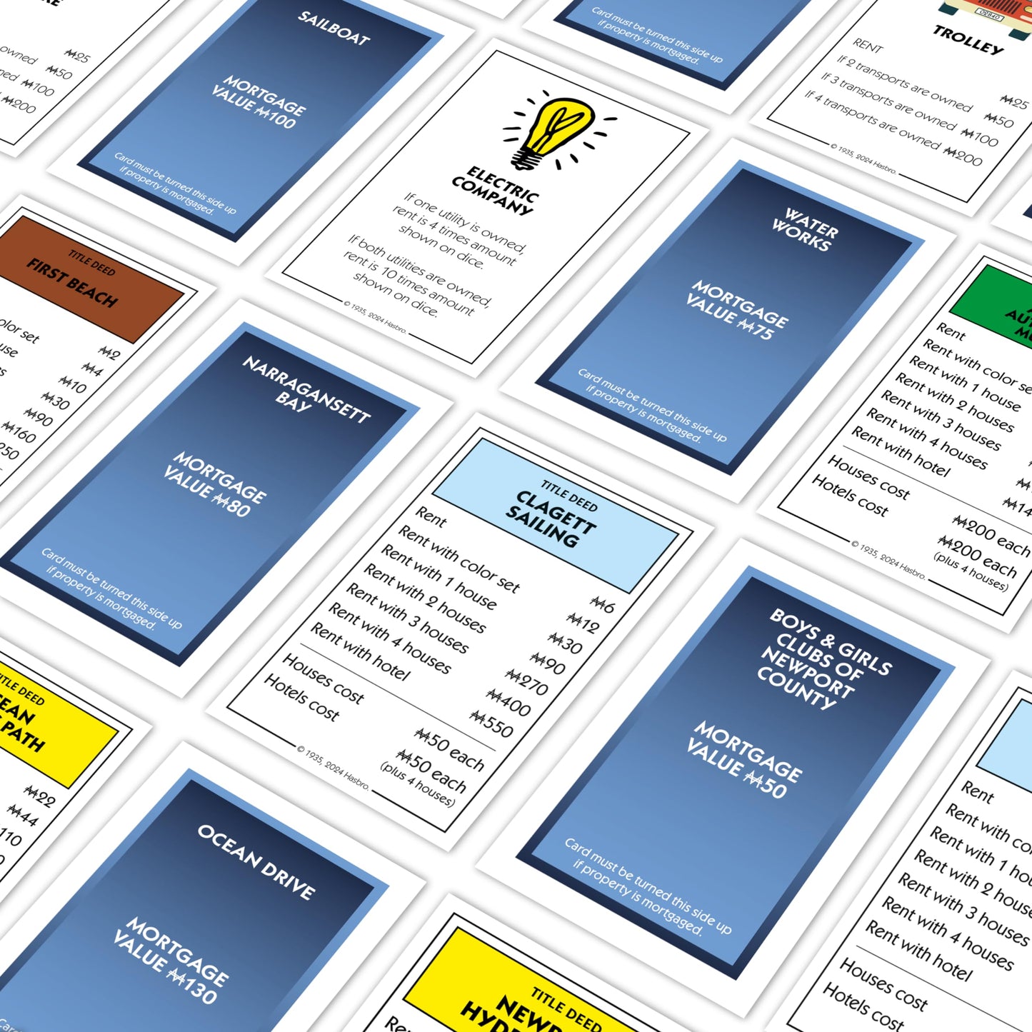 Monopoly Board Game Newport Edition: 2-6 Players Family Board Games for Kids and Adults, Board Games for Kids 8 and up, for Kids and Adults, Ideal