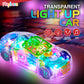 Playbees Light-Up Transparent Car Toy, Toys for Autistic Kids Ages 3-5 Sensory Toy for Kids with Autism Special Needs Toys, Bump and Go Toys