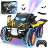 Tozuoup Remote Control Car, RC Cars Stunt Car Toy, 2.4GHz Rechargeable RC Cars with Spray and Music, Ideal Birthday Toys for Boys Age 6 7 8 9 10 11 12