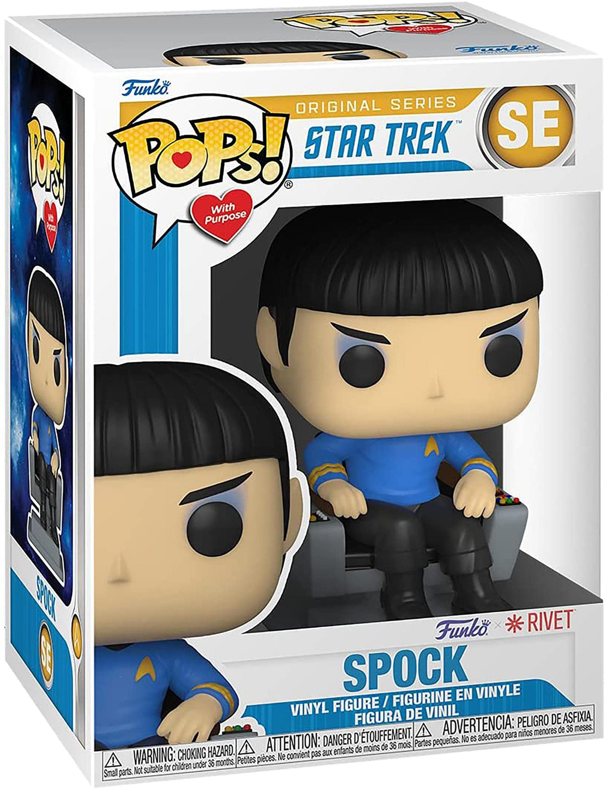 Funko Pop! TV: Pops with Purpose Rivet - Spock in Chair