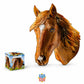 Masterpieces Horse Jigsaw Puzzle - 100 Pieces, Earthy Brown, Portable, for Adults, Enhances Logical Thinking & Problem Solving Skills