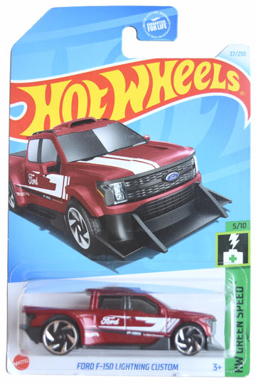 Hot Wheels Ford F 150 Lightning Custom, HW Green Speed 5/10 [red] 37/250