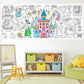Leezead Princess Party Giant Coloring Poster, 72 x 30 Inches Large Princess Themed Coloring Poster & Table Cover for Home Classroom Party Supplies