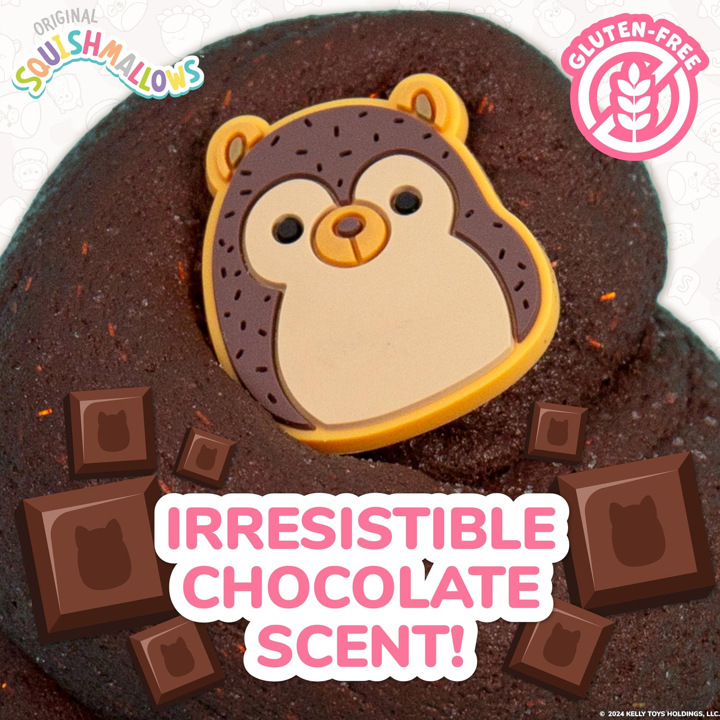 Original Squishmallows Hans Premium Cloud Slime - Limited Release, Chocolate Scent, 8 oz. Jar