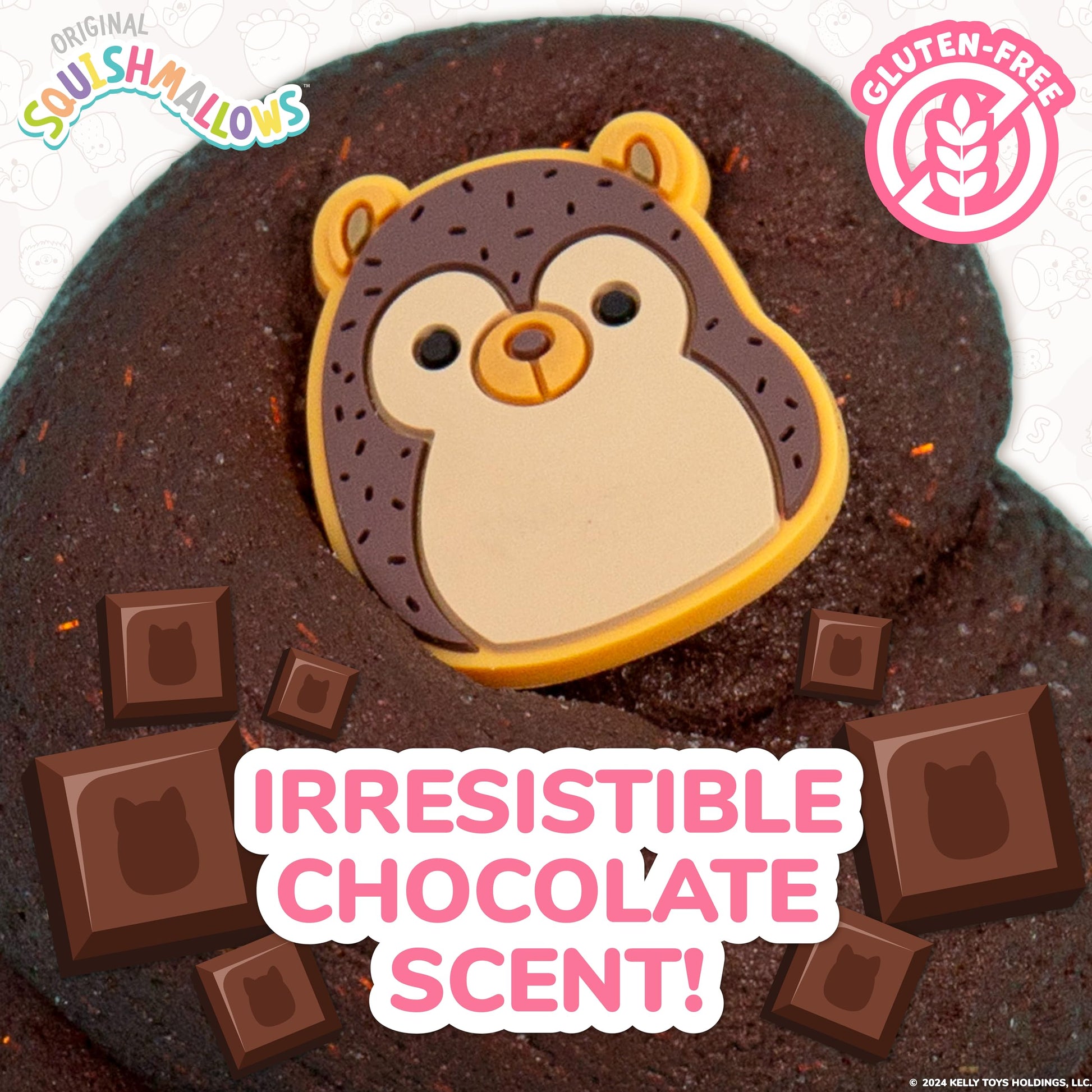 Original Squishmallows Hans Premium Cloud Slime - Limited Release, Chocolate Scent, 8 oz. Jar