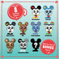 Disney Doorables Mickey Mouse Years of Ears Collection Peek, Includes 8 Exclusive Mini Collectible Figures, Styles May Vary, Kids Toys for Ages 5 Up