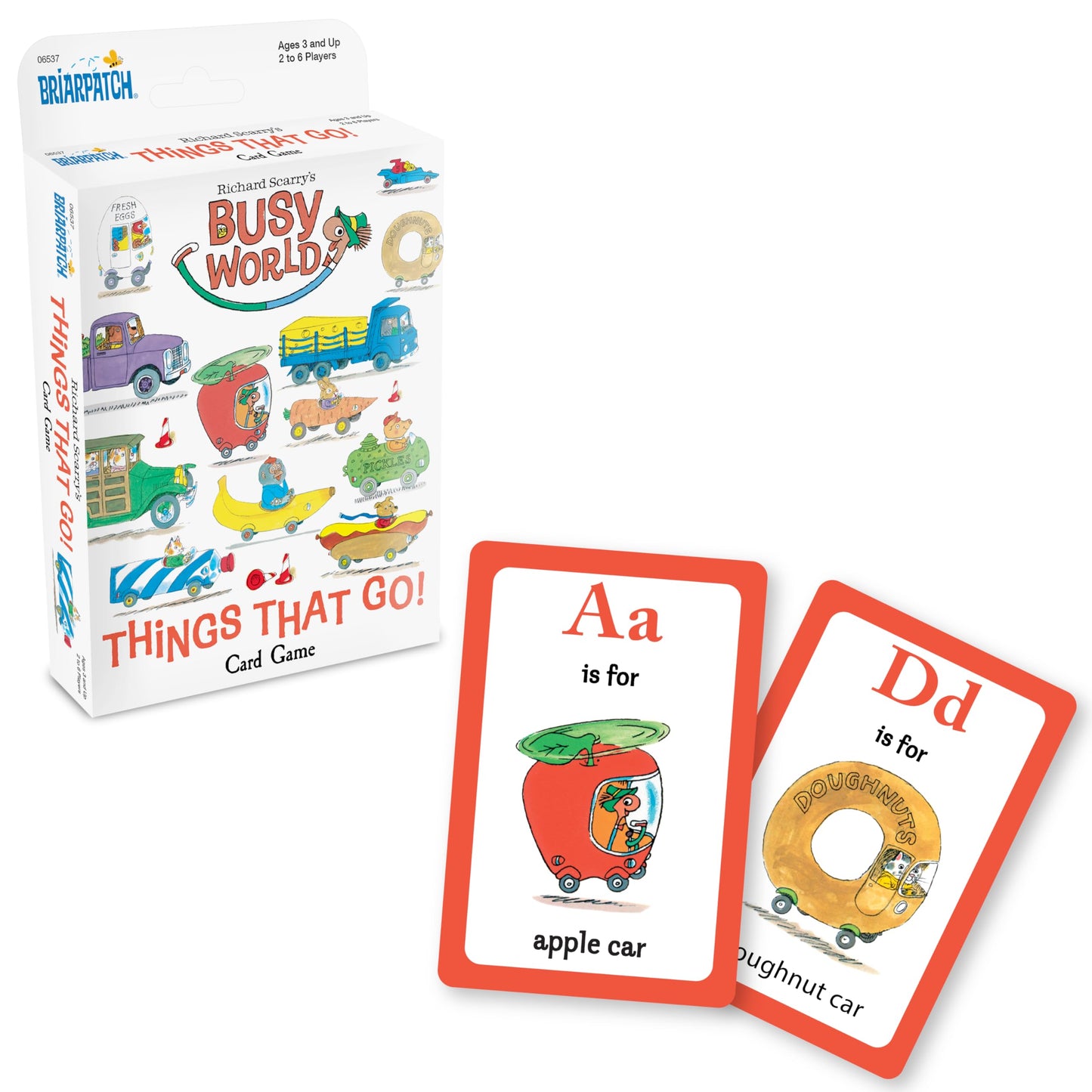 Briarpatch, Richard Scarry's Busy World Things That Go Card Game, Based on Early Reader Books for Preschool, Kindergarten and 1st Grade