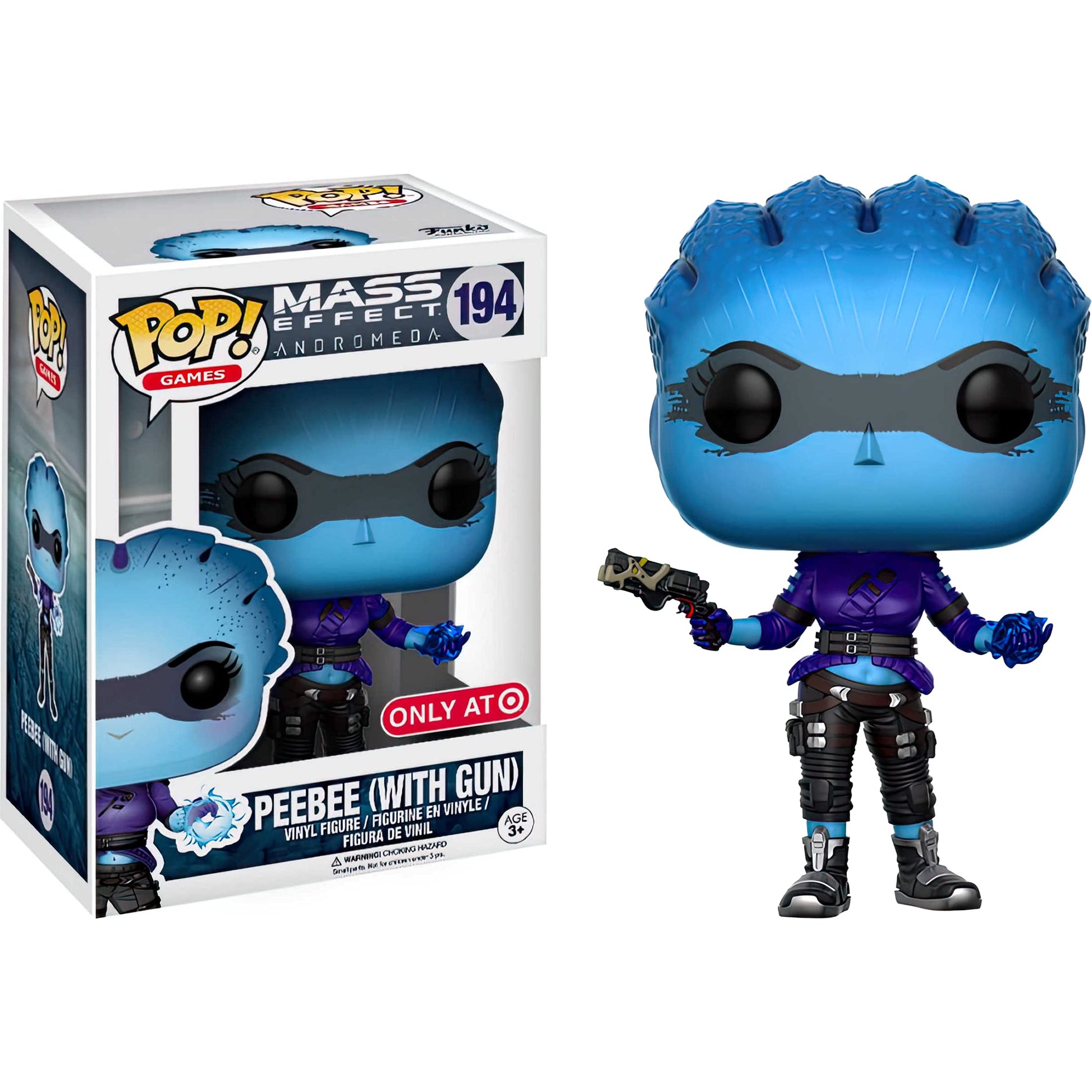 Peebee [with Gun] (Target Exc): Fun ko P o p ! Games Vinyl Figurine Bundle with 1 Compatible 'ToysDiva' Graphic Protector (194-13717 - B)