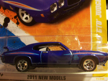 Hot Wheels 2011 '' '70 Pontiac GTO Judge HW Premiere '11 -11 of 50 - 11/244 Deep Blue with 'The Judge' Decal on Front quarterpanel. Has Spoiler on