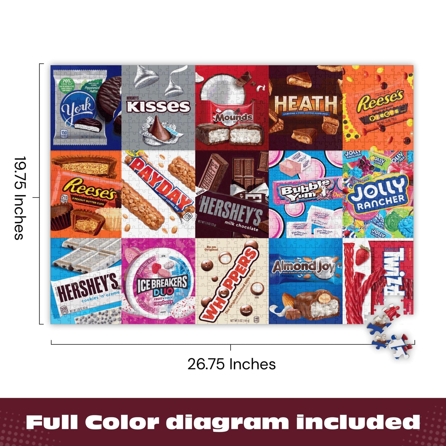 Buffalo Games - Hershey Candy Grid - 1000 Piece Jigsaw Puzzle for Adults