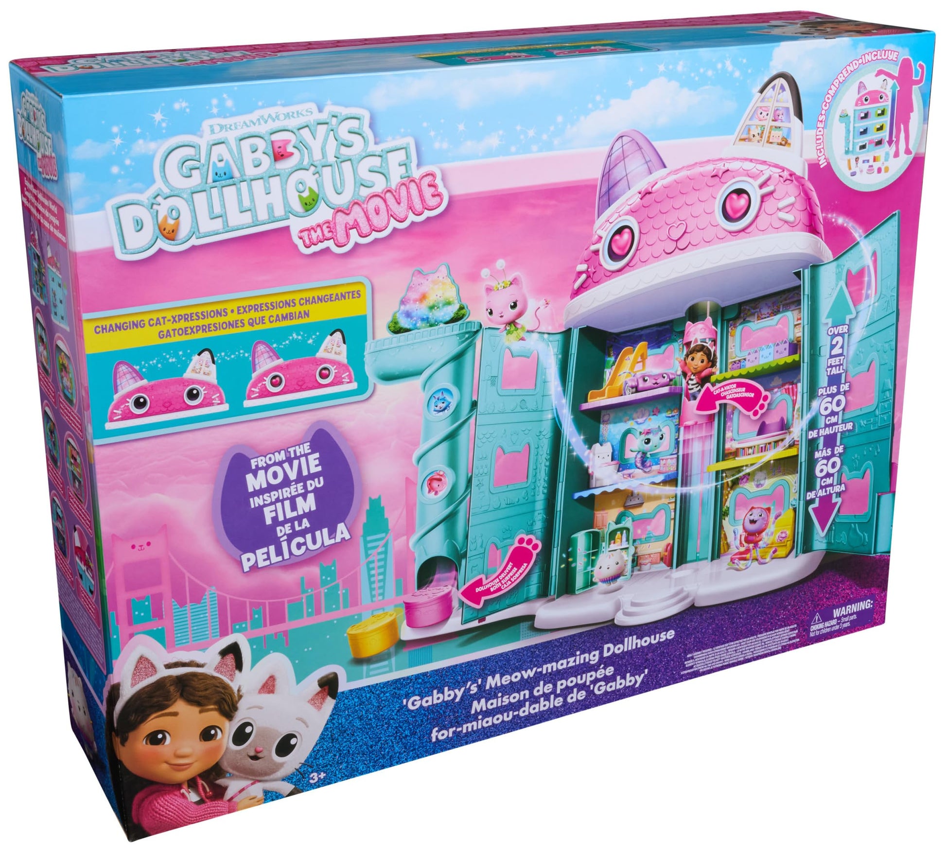 DREAMWORKS GABBY'S DOLLHOUSE: Gabby's Cat Dollhouse, Movie-Inspired Figure & Accessories, Toys for Boys & Girls Ages 3+