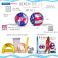 POZA USA Inflatable Beach Balls, USA Flag Design, Pool Party Decorations