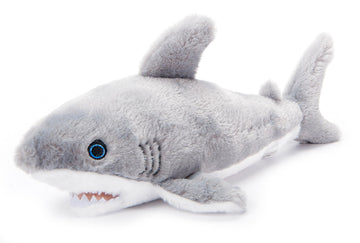 The Petting Zoo Great White Shark Stuffed Animal Plushie, Gifts for Kids, Earth Keeperz Sealife Animals, Zoologee Grey Great White Shark Plush Toy, 16