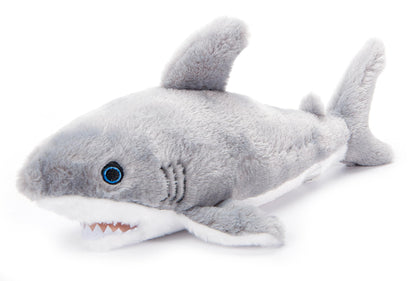 The Petting Zoo Great White Shark Stuffed Animal Plushie, Gifts for Kids, Earth Keeperz Sealife Animals, Zoologee Grey Great White Shark Plush Toy, 16