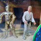 Star Wars The Power of The Force 3-Pack Movie Scene 4 Inch Tall Action Figure Set - Purchase of The Droids with Uncle Owen Lars, C-3PO, and Luke