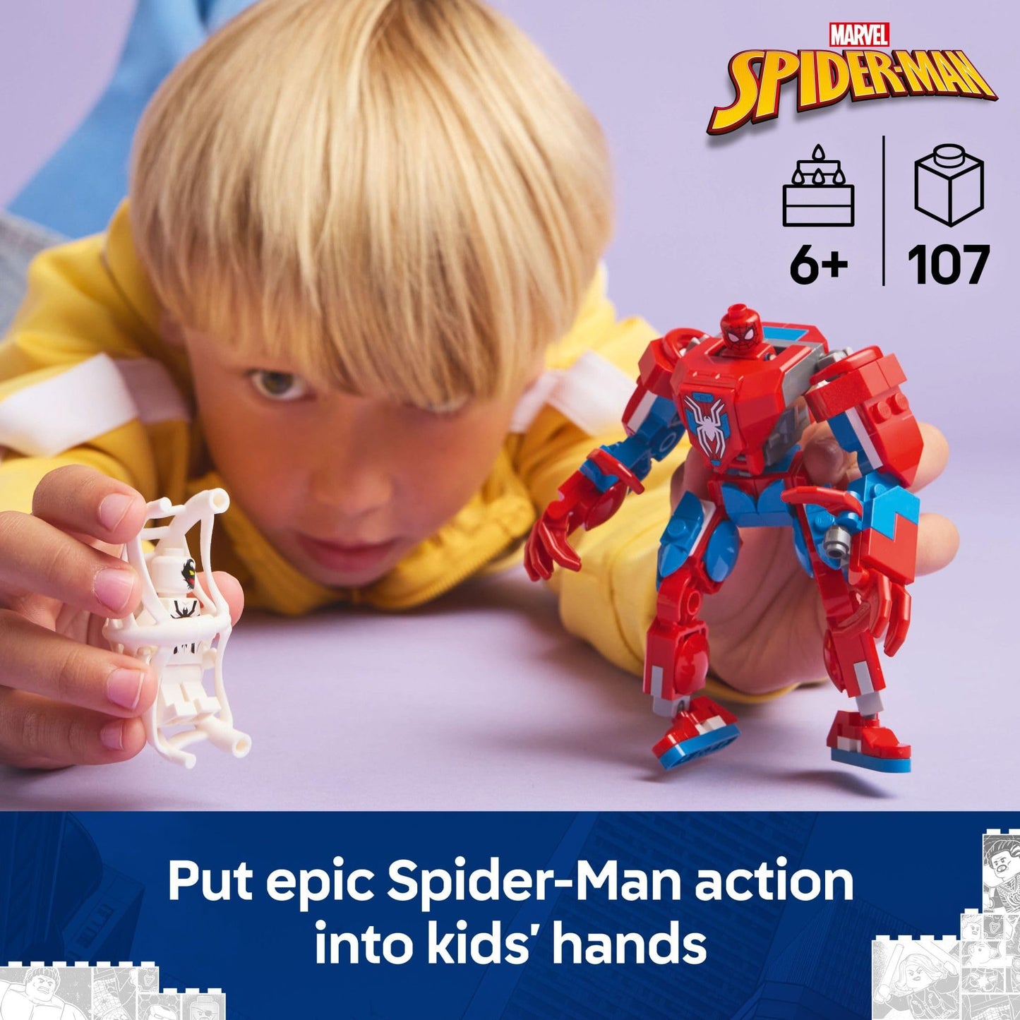 LEGO Marvel Spider-Man Mech vs. Anti-Venom Building Toy Set - Spider-Man Toy for Kids, Boys and Girls, Ages 6+ - Buildable Action Figure - Superhero