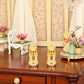 4Set Gold 1/12 Miniature Door Knob Lock and Key Dollhouse Decoration Accessories
