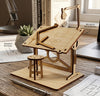 StonKraft Wooden 3D Puzzle Miniature Drafting Table - Home Decor, Construction Toy, Modeling Kit, School Project - Easy to Assemble