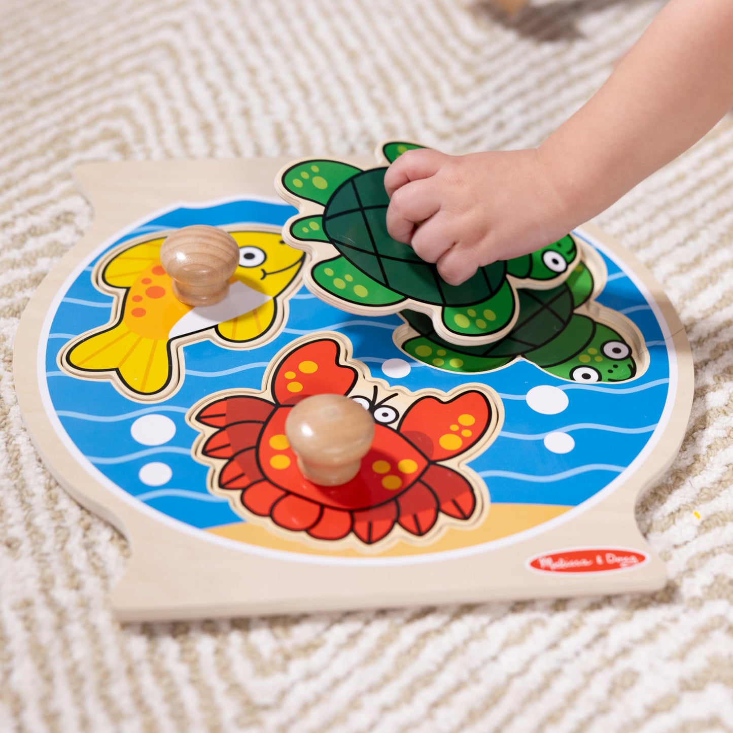 Melissa & Doug Fishbowl Jumbo Knob Wooden Puzzle,Multi