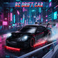 RC Drift Car with LED Headlights, Spray Mist & Underbody Lights, 2.4GHz Remote Control Car, High Speed RC Car with Extra Drift Tires, RC Cars
