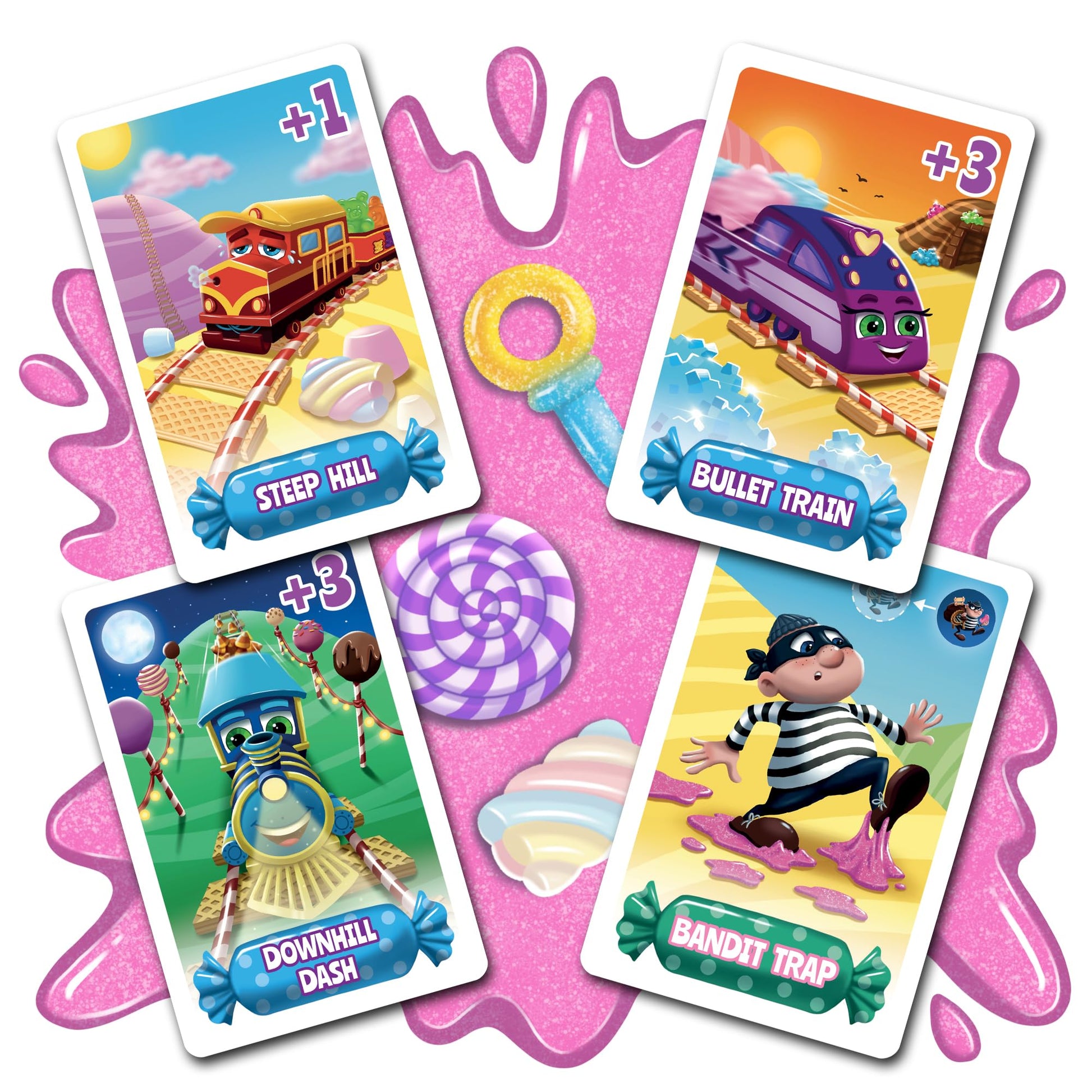Candy Trains Board Game for Kids Ages 4+ - Build Sweet Train Tracks Together in a Fun Cooperative Game - Easy to Learn - Perfect for Family Game Night