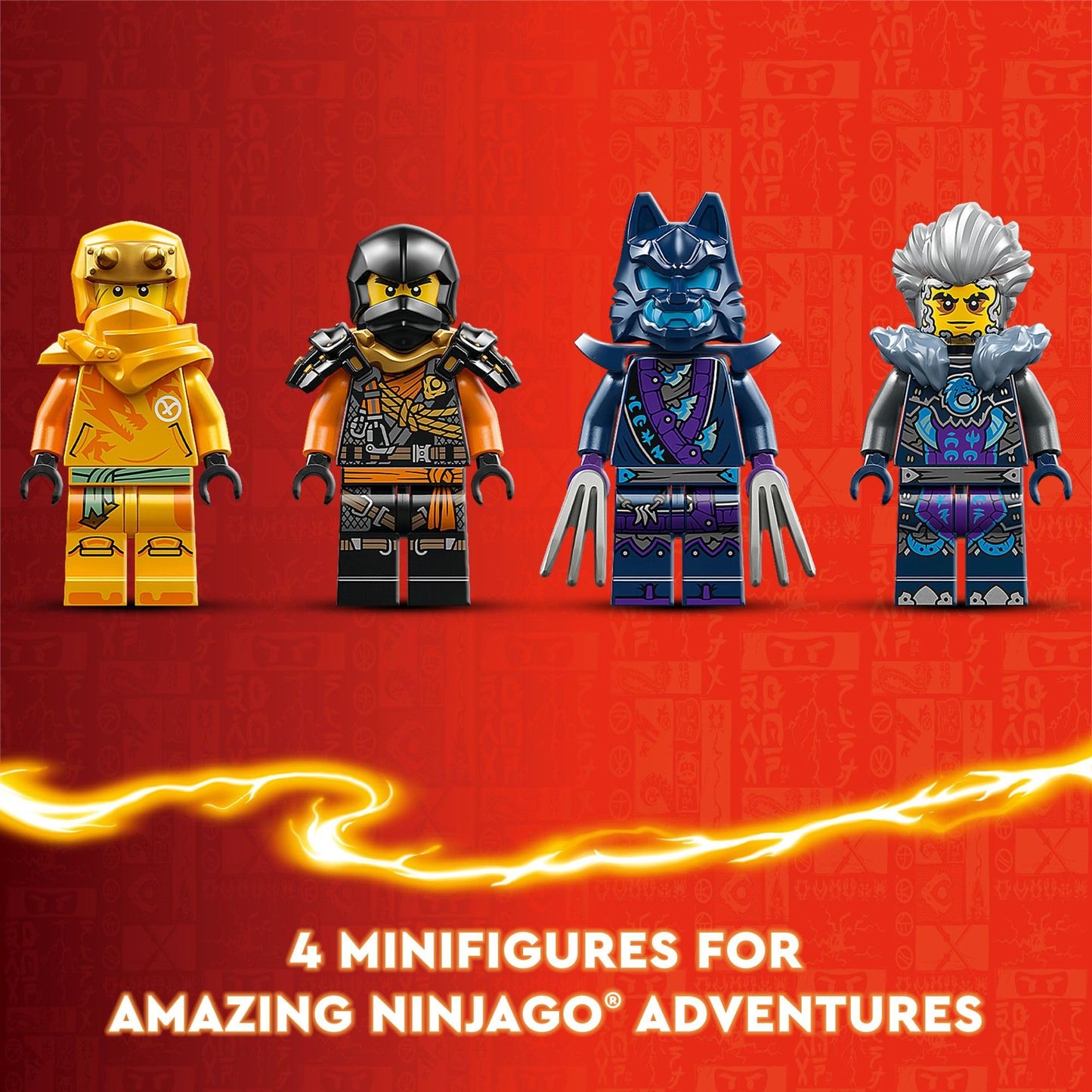 LEGO NINJAGO Arin’s Ninja Off-Road Buggy Car Toy with 4 Minifigures, Building Set for Kids with Dragon Toy from The NINJAGO Dragons Rising TV Show,