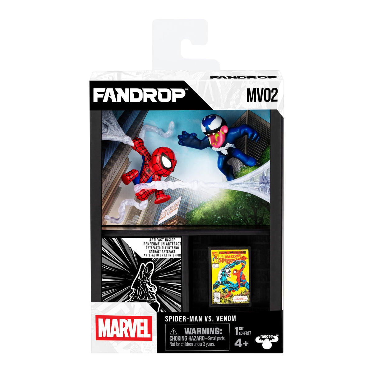 FANDROP MV02-Spider-Man VS. Venom, FANDROP Combines A Displayable Diorama, Artifacts & Scene Marker that Creates an Elite Display to Enhance Any