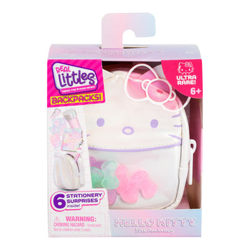 Real Littles- Hello Kitty® and Friends Mini Backpack + 6 accessories - Series 2 - English Only - Assorted Styles at Random, Small