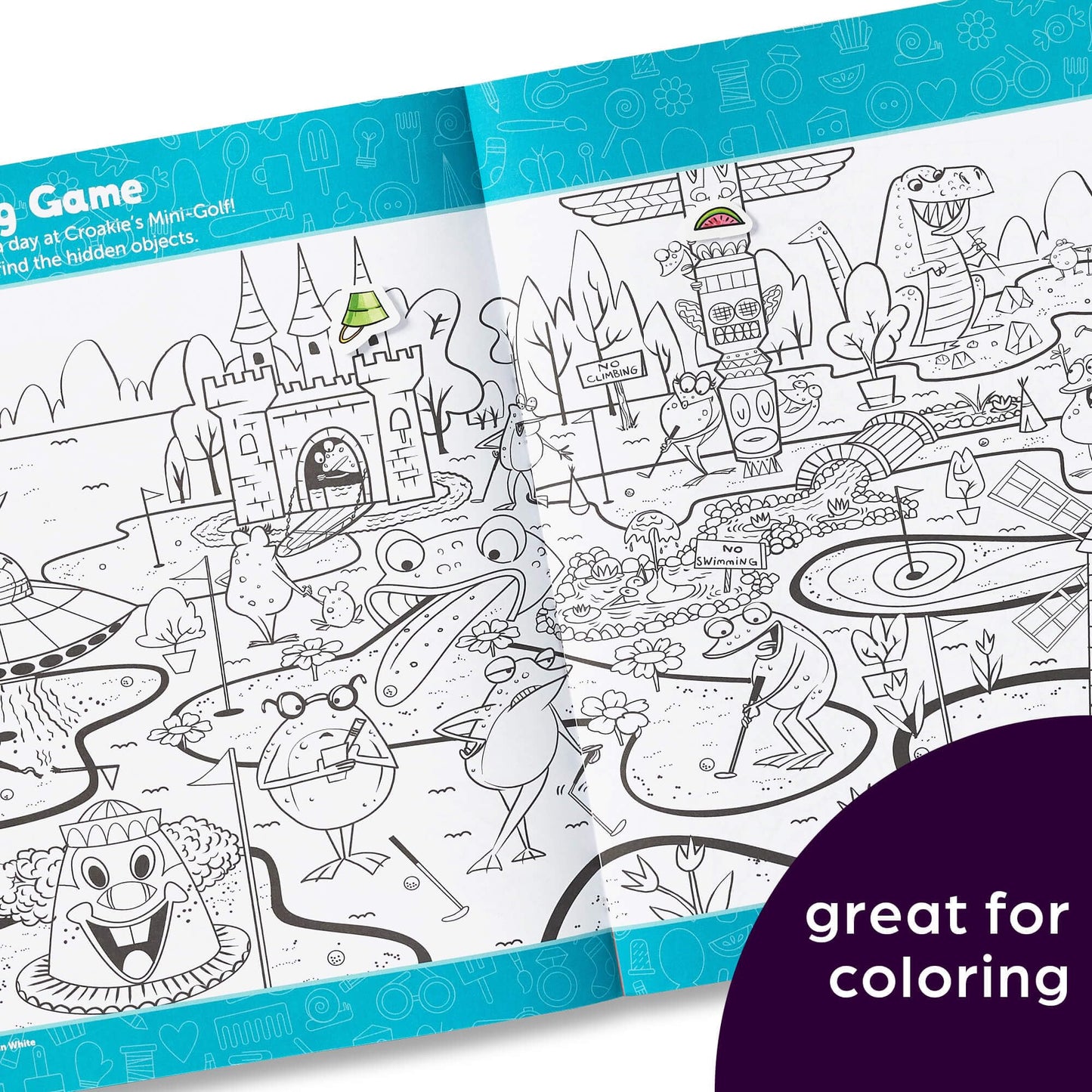 Highlights Hidden Pictures Sticker Challenge Sticker Book Set for Kids Ages 6 and Up, 4-Pack, 64 Pages of Seek and Find Activities, Double as Coloring
