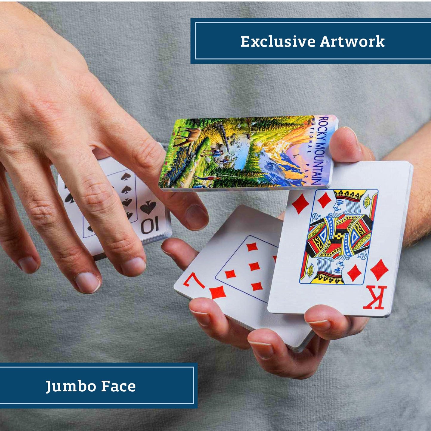 Boardwalk Puzzles Premium Featherlight Unique Playing Cards, Fun Themed Deck for Home and Travel | Rocky Mountain National Park