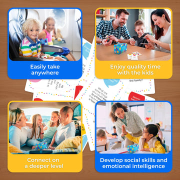 TALKWISE 700 Conversation Cards for Kids, Fun Kids Conversation Starter Cards for Kids, Teens, Family Night, Dinner, Play Conversation Games