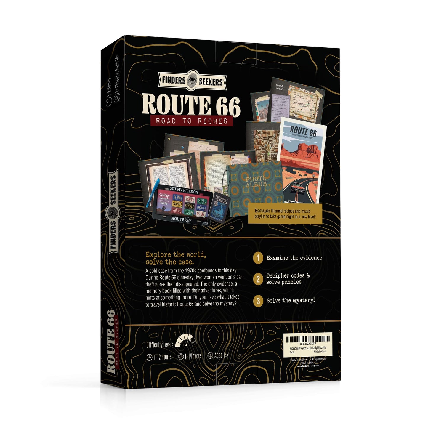 Finders Seekers Mystery Game | Route 66 Road to Riches - Be a Detective and Investigate an Unsolved case, Puzzle Game Like an Escape Room, for Date