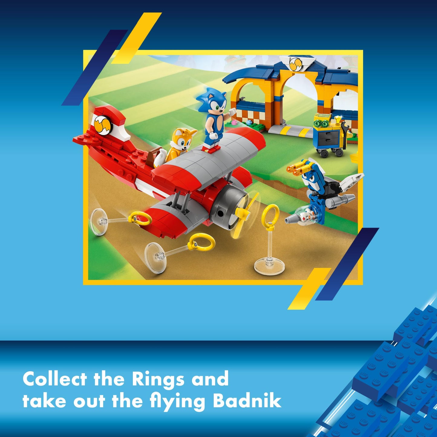 LEGO Sonic The Hedgehog Tails’ Workshop and Tornado Plane 76991 Building Toy Set, Airplane Toy with 4 Sonic Figures and Accessories for Creative Role